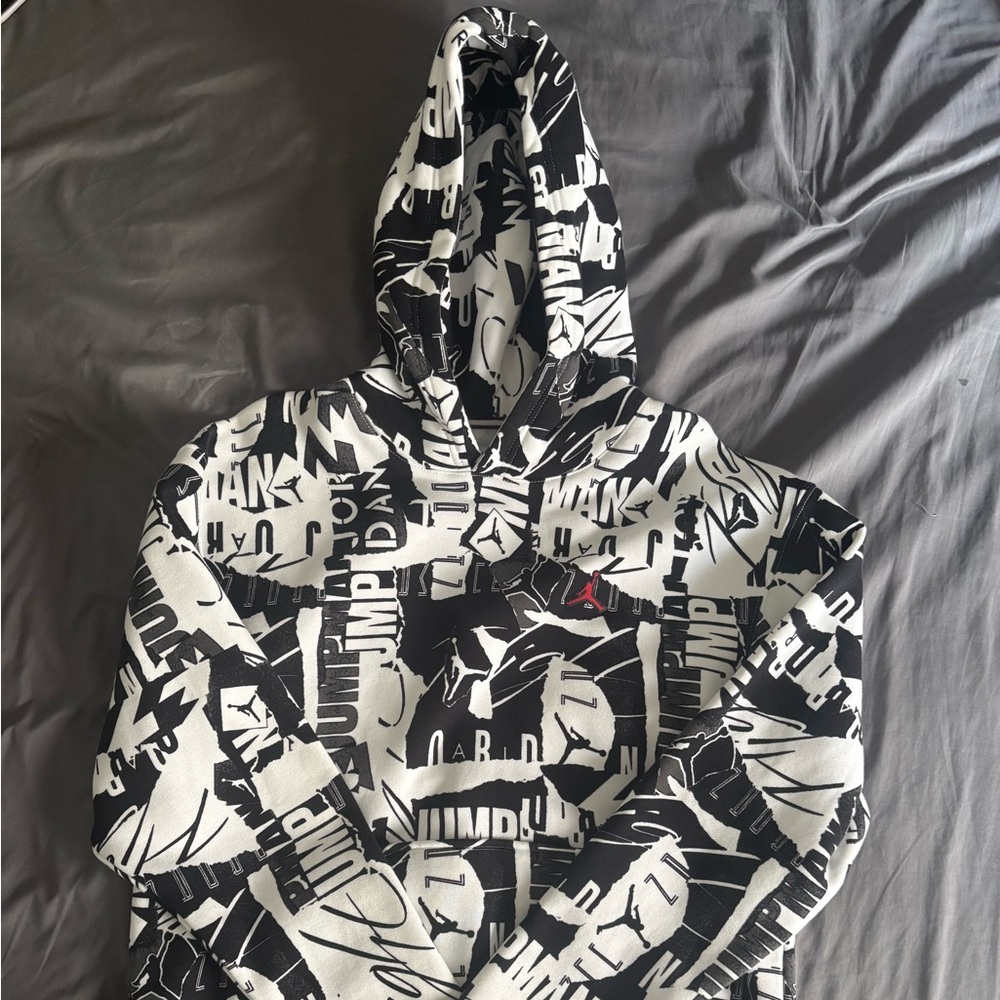 Jordan Black and White Graphic Hoodie